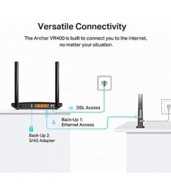 Resim Skygo Tp-Lınk Archer VR400 1200 Mbps Vdsl2 Modem 