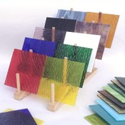 Resim 10x10cm Çok Renkli Şeffaf Cam Levha - DIY Sanat, El İşleri, Mozaikler & Lamba Gölgelikleri, Kilise, Düz Cam Dokusu, Cam Boyama, Renkli Cam Parçaları için Çeşitli Renkler 