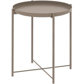 Resim IKEA Gladom Tepsili Sehpa, Bej Renk 