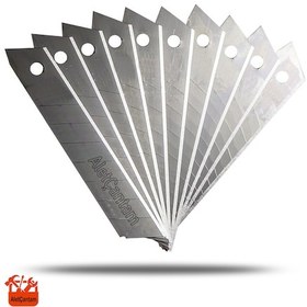 Resim Elka Maket Bıçağı Yedeği 10Lu Paket Geniş 18MM Kalın Maket Ağzı 