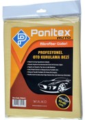 Resim Ponitex 3610 Mikrofiber Güderi Oto Kurulama & Temizlik Bezi 50 x 60 3 Adet 