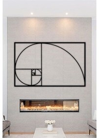 Resim Altın Oran Dikdörtgen Metal Tablo 