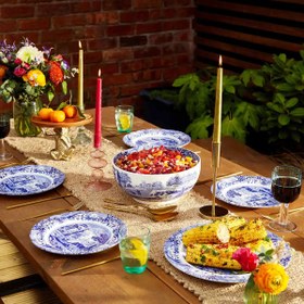 Resim Spode Blue Italian Kek Standı 