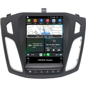 Resim Ford Focus 3/3.5 2011-18 Tesla Uyumlu Androıd Multimedya Gerçek 2/32 Kablosuz Carplay Geri Görüş Kameralı 9" 
