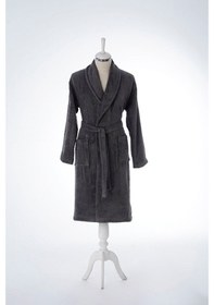 Resim Özdilek Colourist Şal Yaka Bornoz L Beden Antrasit 