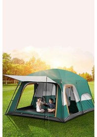 Resim Efsane Kamp - Aile Boyu Büyük Kamp Çadırı 1 Oda + 1 Salon - 10 Kişilik Siyah 