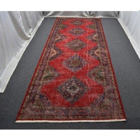 Resim Zehra Abla Halı Vintage El Dokuma Bulunmaz Mevlana Sille Konya Yolluk Yün Halı 7180 Çok Renkli 