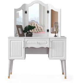 Resim Riga Şifonyer-makyaj Masası-aynalı-mdf-beyaz Beyaz 