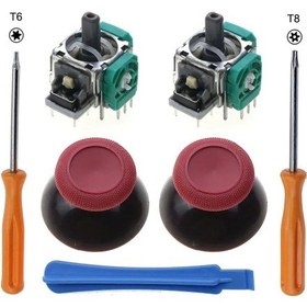 Resim Kırmızı Drak Kırmızı-jcd Xbox One Serisi Sx Denetleyici 3d Analog Sensör Modülü Rocker Joystick W Thumbstick Kapağ 