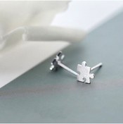 Resim Agai Silver Puzzle Yapboz Model Gümüş Küpe 