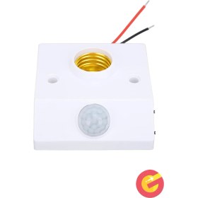 Resim E27 Ampul Uyumlu Hareket Sensörlü Duy, Harekete Duyarlı Harici Montajlı Enerji Tasarruflu 