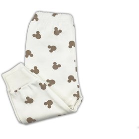 Resim Sema Baby Mickey Mouse Bebek Pijama Takımı – Ekru 0-3 Ay Unisex 