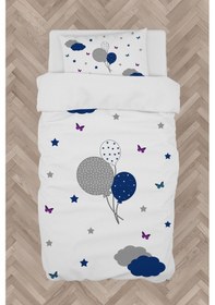 Resim Mekta Home Bebek Ve Çocuk Odası Kelebekli Balon Desenli Nevresim Takımı 