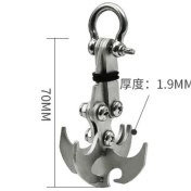 Resim Mingjin Shop 1 Küçük Stil Büyük Outdck Tırmanma Kanca Yerçekimi Kanca Paslanmaz Çelik Survival Katlanır Asılı Taktik Karabina Tuşları Için Kanca (Yurt Dışından) 