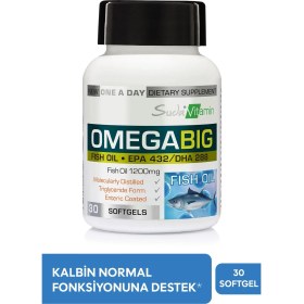 Resim Suda Vitamin Omegabig Balık Yağı 1200 Mg 30 Kapsül 