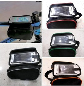 Resim Bisiklet Heybe Çantası Kadro Üstü 6 İnç Telefonlu Çok Renkli 