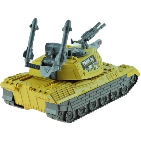Resim 1:16 Ölçek Oyuncak Tank Süper Tank Işıklı Sesli Sürtmeli 30 cm 