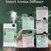 Resim 5 Koku ile 6 Seviyeli Ayarlanabilir Akıllı Aroma Difüzörü - Yasemin, Gardenia, Plumeria, Sandalwood, Beyaz Şeftali Oolong - Şarj Edilebilir, Renkli Gece Lambası, Duvara Monte/Stand, 500mAh Pil, Aroma Difüzörü|Modern Estetik|Lityum Pil 