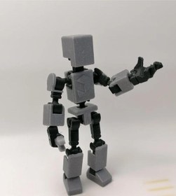 Resim Hepta Collection Loopify Hareketli Mini 13 Robot Oyuncak 8 Cm - Gri Siyah 1 Adet 