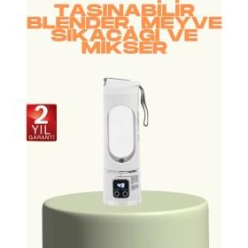 Resim Şarjlı Taşınabilir Meyve Sıkacağı – 12 Bıçaklı Güçlü Blender 