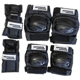 Resim SARİSSA BİSİKLET Forte Gt NBYC 971 Speq Yetişkin Bisiklet Dizlik Dirseklik Koruma Seti L Beden Siyah 