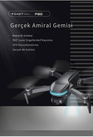 Resim AYSMARTSTORE P80 4K Kameralı Uzaktan Kumandalı , Katlanabilir GPS Drone 