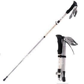 Resim Cbtx Kodenor 7075 Ultra Işıklı Alüminyum EVA Kollu Trekking Bastonu Altın 