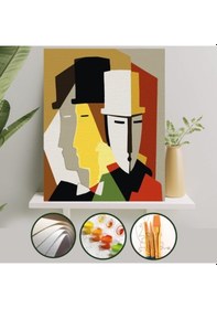 Resim Sayılarla Boyama Tuval Seti 40X50 Cm - Üç Adam 