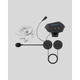 Resim Cenk Xstore BT22 Kablosuz Kask Kulaklığı – Bluetooth 5.0, Intercom, Su Geçirmez ve Uzun Ömürlü Batarya 