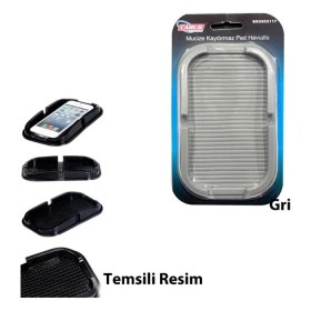 Resim Solveks Kaydırmaz Ped Havuzlu Gri Oto Aksesuar Premium 