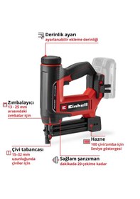 Resim Einhell TE-CN 18/32 Li, Akülü Zımba/Çivi Çakma Seti (2,5 Ah Akü ve Şarj Cihazı Dahildir) 