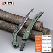 Resim AIRAJ Kompakt El Testeresi - Çok Yönlü SK5 Çelik Bıçak, Ahşap Kesme, Bahçe ve Budama İçin Ergonomik Tasarım 