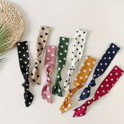 Resim Şık Nokta Uzun Kurdele Şal - Kadınlar için Çok Yönlü Moda Aksesuarı, Boyun, Bel veya Çanta Süslemesi için Mükemmel, Çeşitli Renklerde İnce Polyester Tasarım (Siyah, Beyaz, Yeşil, Sarı, Kırmızı, Mavi, Mor), Sevimli Kurdele 