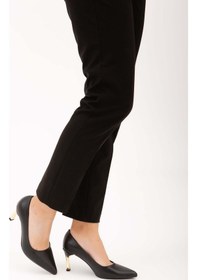 Resim Tamer Tanca Kadın Vegan Siyah Stiletto Ayakkabı 911 225 Bn Ayk Y22 Sıyah Cılt Siyah 