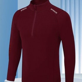 Resim Erkekler için Termal Uzun Kollu Tişört - Fermuarlı, Sırt Astarlı Sıkı Oturumlu Atletik Gömlek, Nem Çeken & Esnek Manjetli Basketbol, Koşu, Spor Salonu Antrenmanları İçin - Sonbahar Kış Eğitim Üstü, Spor Tişört, Şık Sportif Tasarım, Kolay Bakım Kumaşı 