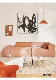 Resim Most Mollis Pro 2 Modül Sol Kanepe Kiremit Keten Yumuşak Sünger E 