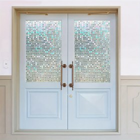 Resim 1 Panel/Çerçeve Statik Yapışkanlı Gizlilik Pencere Filmi - Kendinden yapışkanlı Mozaik Cam Kaplaması, Buzlu PVC ve Isı İzolasyonu, 12mil Kalınıkta; Kapılar, Duşlar, Aynalar, Cam Bölmeler için Kolay Kurulum & Çıkarma (Alet Gerekmez) 