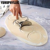 Resim Dayanıklı Yapı] Yuhuphyllic Paslanmaz Çelik Mantı Yapıcı - Otomatik Hamur Kesici ve Pastane Presi, Ergonomik Sap, Evde Mutfakta Pişirme ve Fırınlama için İdeal, Mantı Yapıcı Presi 