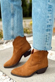 Resim POLKA STORE West Kadın Kovboy Bot Bootie Western Çizme 