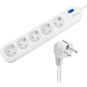 Resim Ayt Vea VE-VEGA105 Grup Priz Uzatma 5'li Priz 1.5 Metre 3500 Watt 16 Amper Isıya Dayanıklı Akım Korumalı Priz 