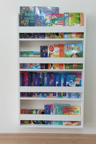 Resim eceahşaptasarım Montessori Kitaplık&çocuk Odası Kitaplık&bebek Odası Eğitici Kitaplık 4 Raflı Beyaz 