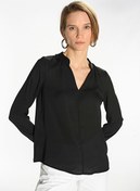 Resim People By Fabrika PFKSS22BL0008 Regular Fit Siyah Kadın Bluz 