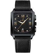 Resim Sones Yazole 520 Basit Kadranlı Su Geçirmez Kuvars Hareket Saati Gümüş+siyah 