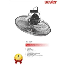 Resim Süsler SV-2040 Tavan Sarhoş Sanayi Vantilatörü 