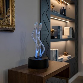 Resim Tigana Işık Balesi Renk Değiştiren Dokunmatik Modern LED Gece Lambası Ofis ve Ev Dekoru Hediyelik 