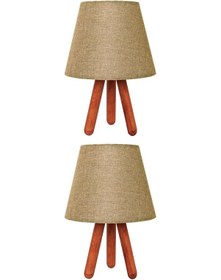 Resim 2'li Kilim Tripod Abajur Kahverengi 