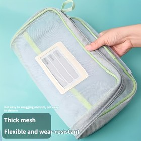 Resim 4 Renk Seçeneği - A4 Su Geçirmez Polyester Dosya Organizatörü: Şeffaf Bölmeli, Çok Katmanlı Belge Saklama Çantası - Okul, Ofis Malzemeleri, Sınavlar ve Ev Ödevleri İçin Uygun - Büyük Kapasiteli Dayanıklı Tasarım, Pürüzsüz Yüzeyli, Tüm Mevsimlerde Kullanım 