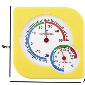 Resim gaman 2in1 Analog Ekran Sıcaklık ve Nem Ölçer Termometre ( Masaüstü veya Duvara Takılabilir) 