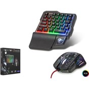Resim HADRON G506 OYUN KLAVYE & MOUSE SET LEDLİ Q 
