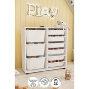 Resim Bofigo Çağla 9 Sepetli Oyuncak Dolabı Beyaz 